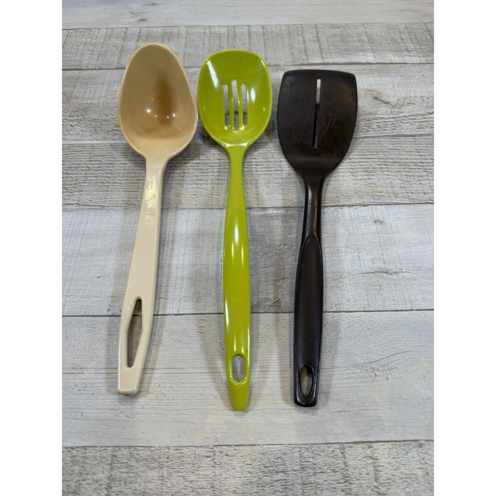 Vintage Kitchen Utensils Lot of 3 Foley Taylor Made Spoon Spatulas Retro